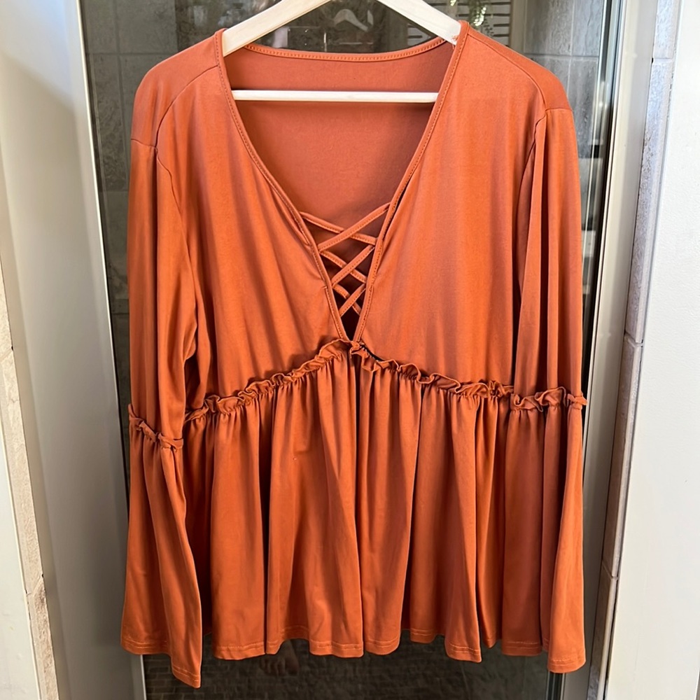 Orange blouse